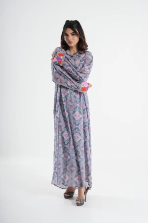 Mosaic Shimmer Dress -Long Sleeve