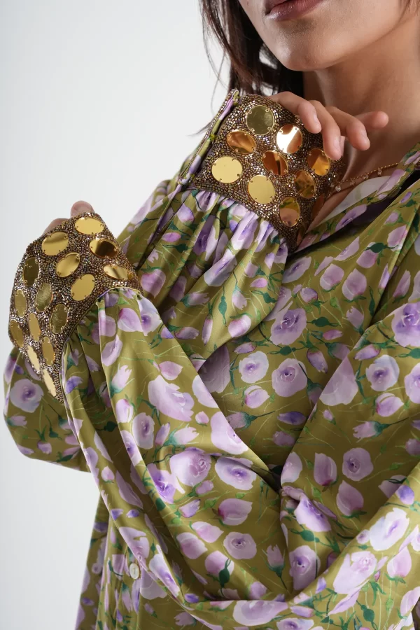 Golden Petal Maxi Dress - Image 4