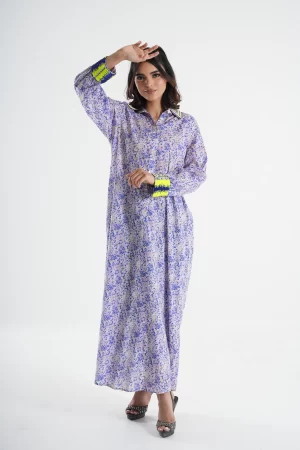 Neon Bloom Maxi Dress