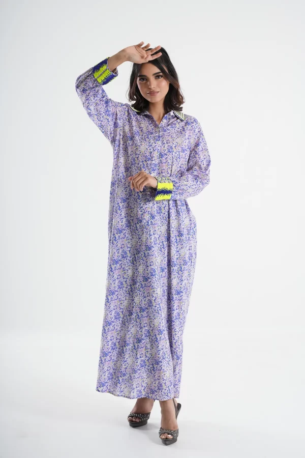 Neon Bloom Maxi Dress